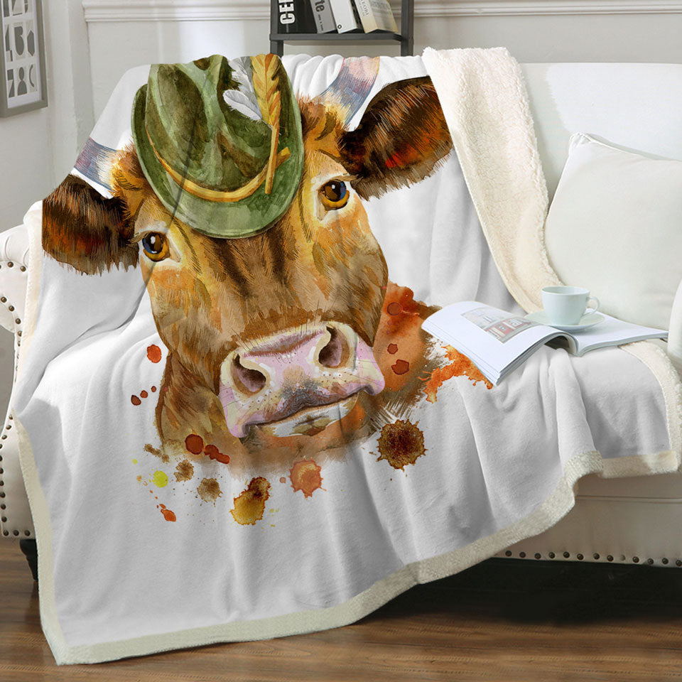 Cool Bavarian Cow Cool Throws