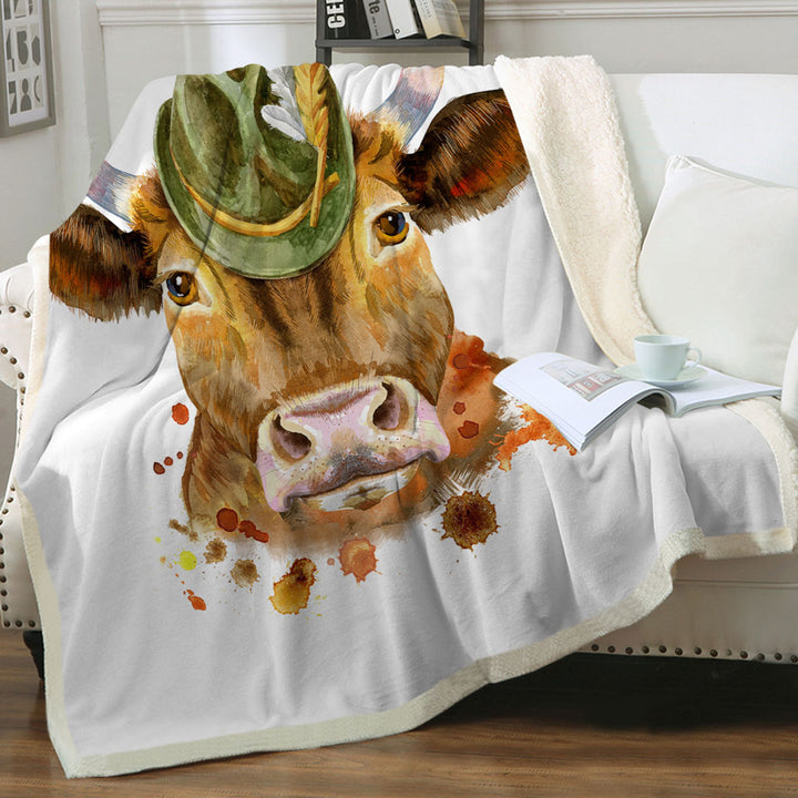 Cool Bavarian Cow Cool Throws