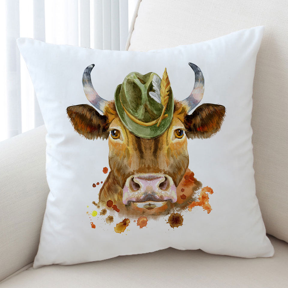 Cool Bavarian Cow Cushion Cover