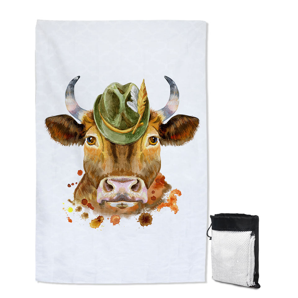 Cool Bavarian Cow Cute Beach Towels