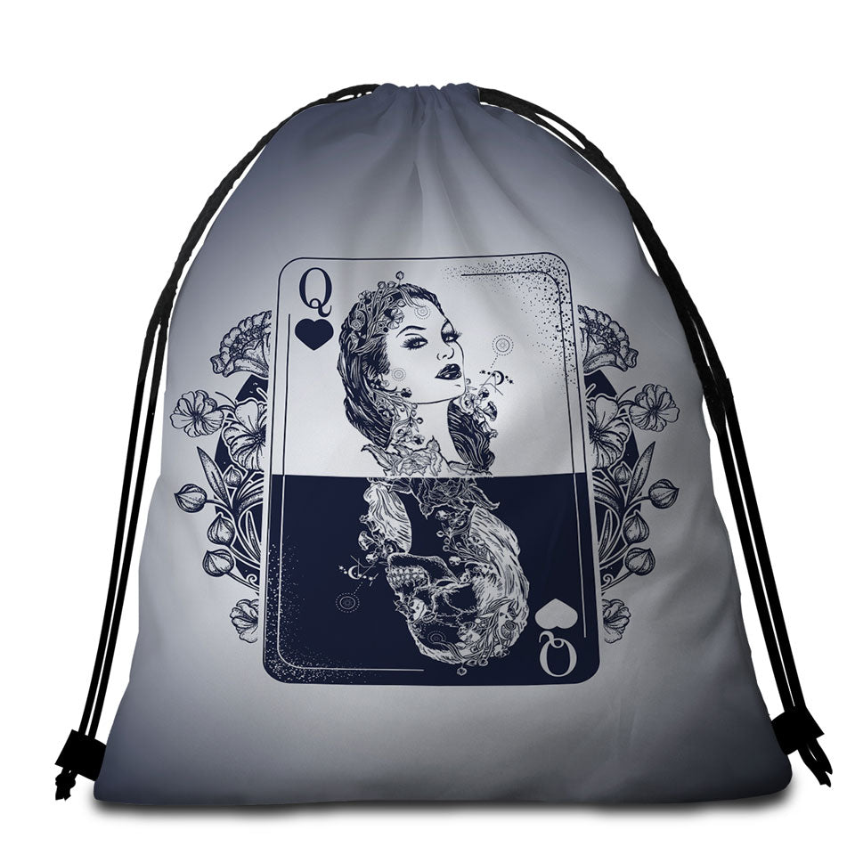 Cool Beach Towel Bags Queen and Scary X ray Card