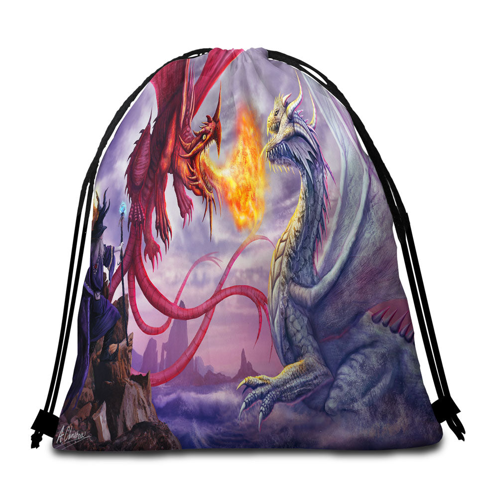 Cool Beach Towel Pack Fantasy Artwork Dragons War