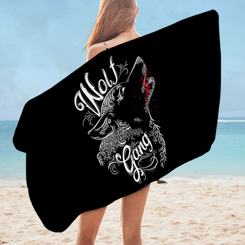 Cool Beach Towel with Wolf Gang