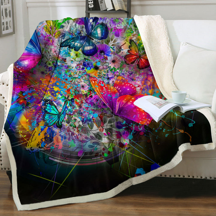 Cool Blankets Butterflies and Flowers Craziness
