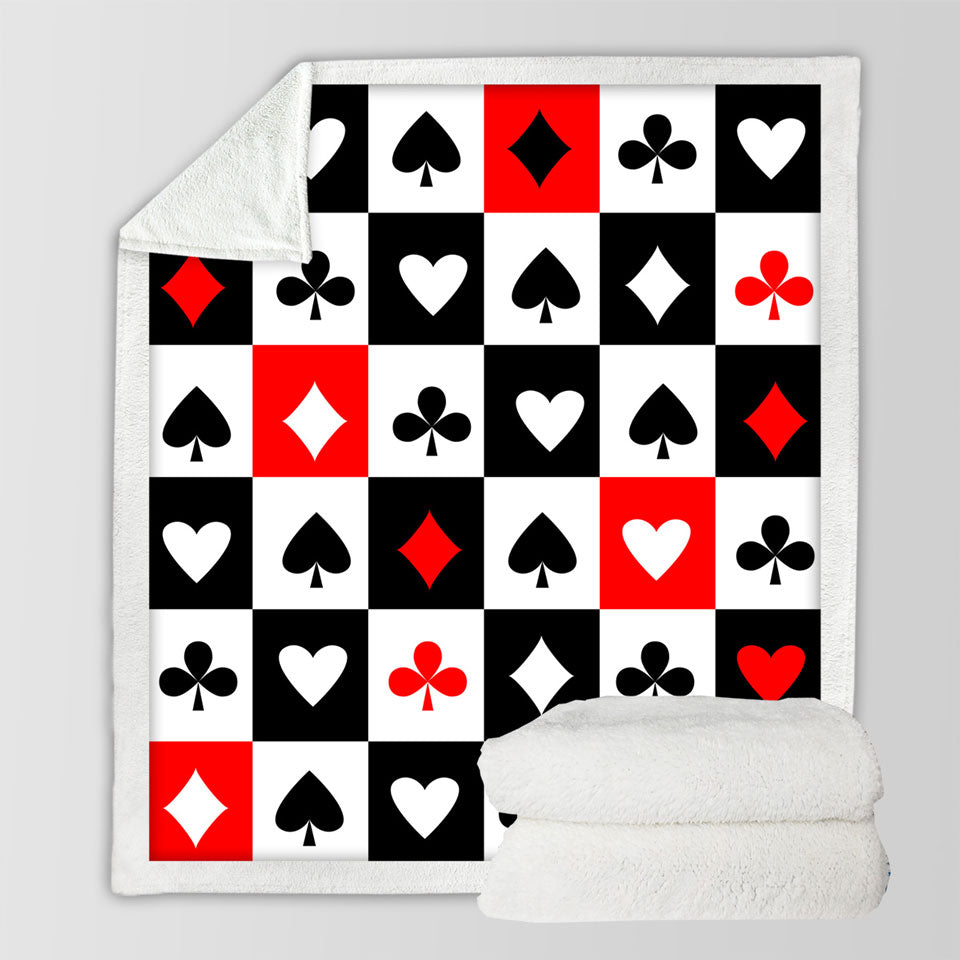 Cool Blankets Clubs Diamonds Hearts Spades Cards Symbols