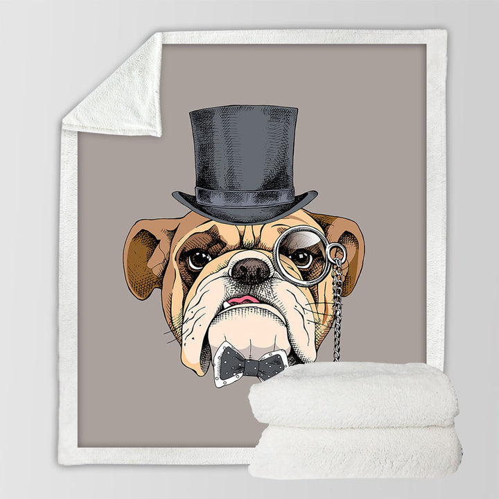 Cool Bulldog Sherpa Blanket