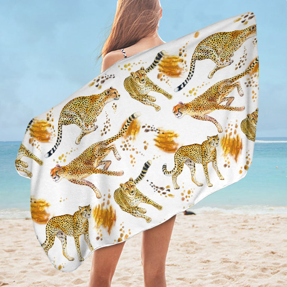 Cool Cheetah Beach Towels On Sale