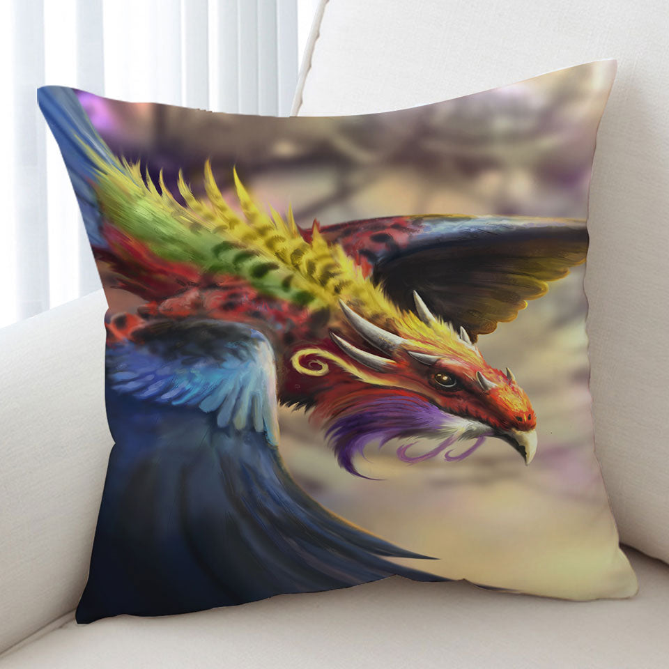 Cool Colorful Fantasy Eagle Dragon Cushions