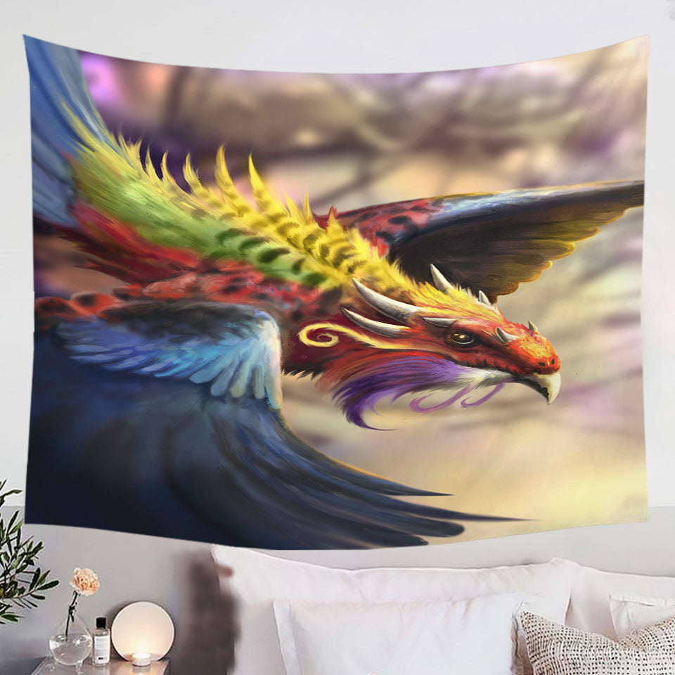 Cool-Colorful-Fantasy-Eagle-Dragon-Wall-Art-Tapestry