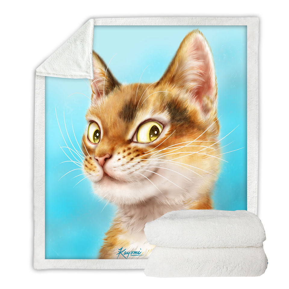 Cool Couch Throws Cats Drawings Flirtatious Ginger Kitty