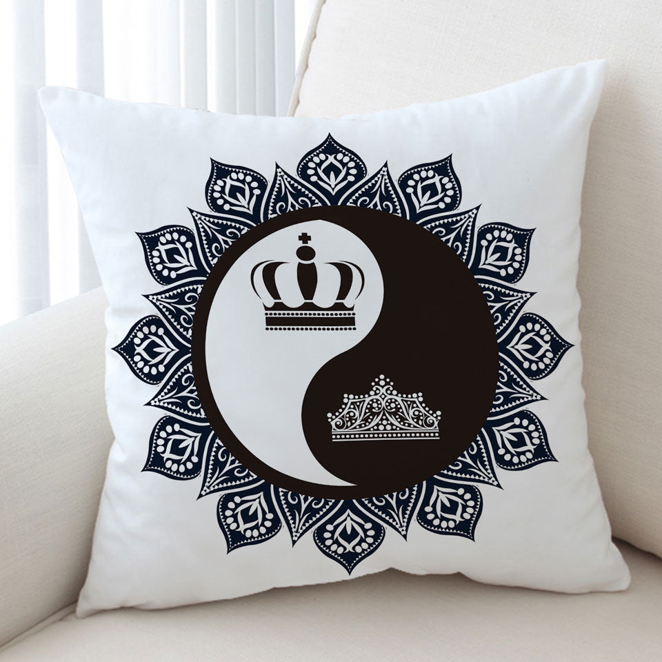 Cool Couples Cushion Queen and King Yin and Yang