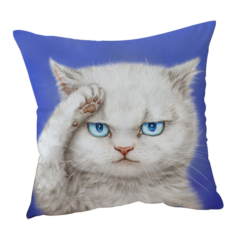 Cool Cushion Cover Yes Sir Funny Cats Drawings Obedient Kitten