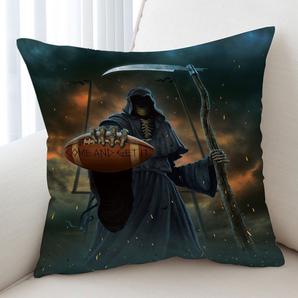 Cool Cushion Covers Dark Art Football Coach vs Angel of Death
