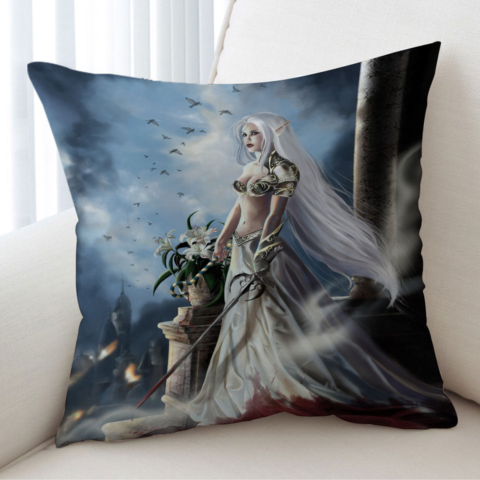Cool Cushion Covers Fantasy Art the Prophecy Beautiful Elf Girl