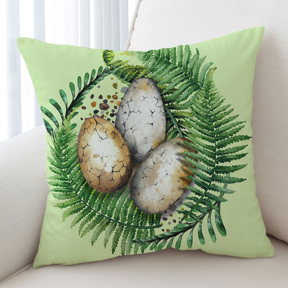 Cool Cushion Covers Fern and Dinosaur Eggs