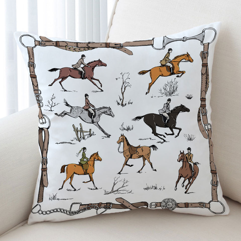Cool Cushion Covers Horse Riding Pattern