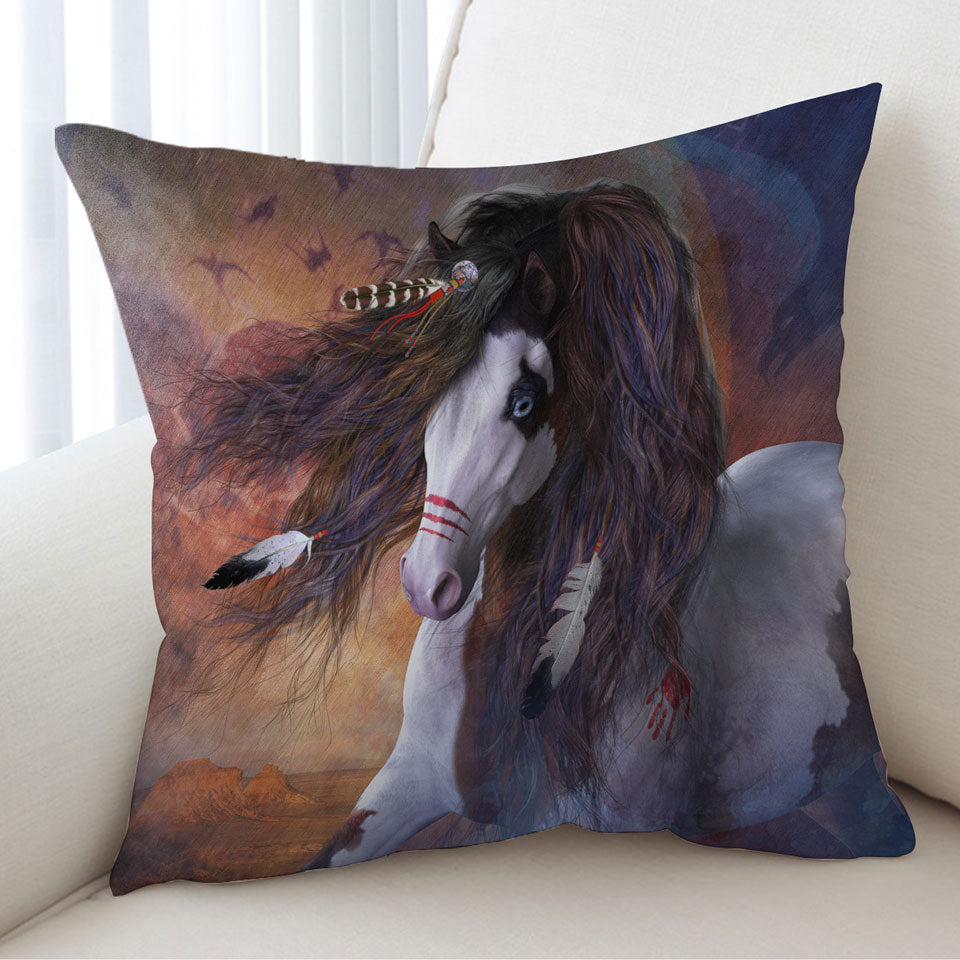 Cool Cushion Covers Horses Art Pawnee Brave Horse