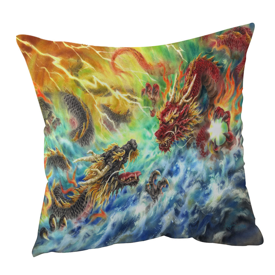 Cool Cushions Fantasy Fire vs Water Encountering Dragons