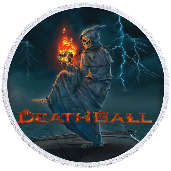 Cool Dark Art Circle Beach Towel Death Ball the Angel of Death