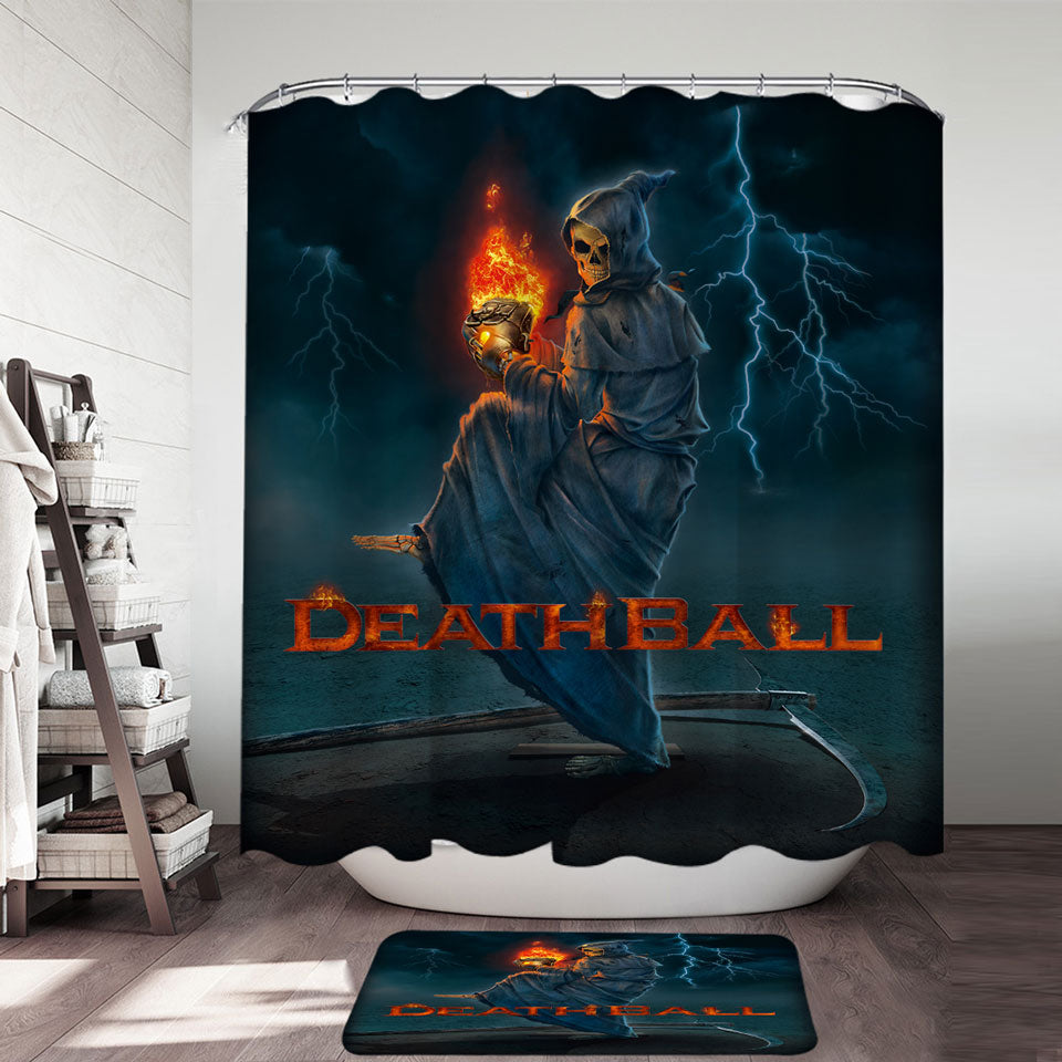 Cool Dark Art Shower Curtain Death Ball the Angel of Death