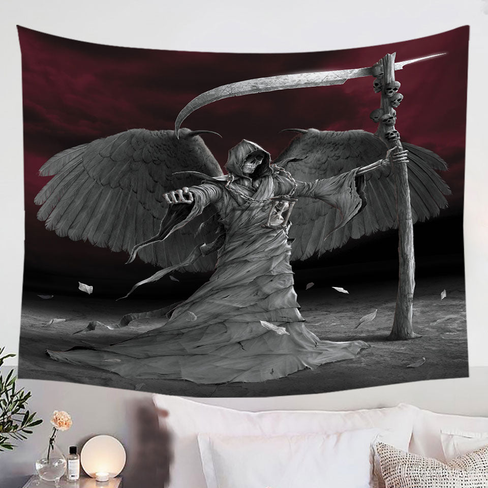 Cool-Dark-Art-Time-is-Up-Angel-of-Death-Tapestry