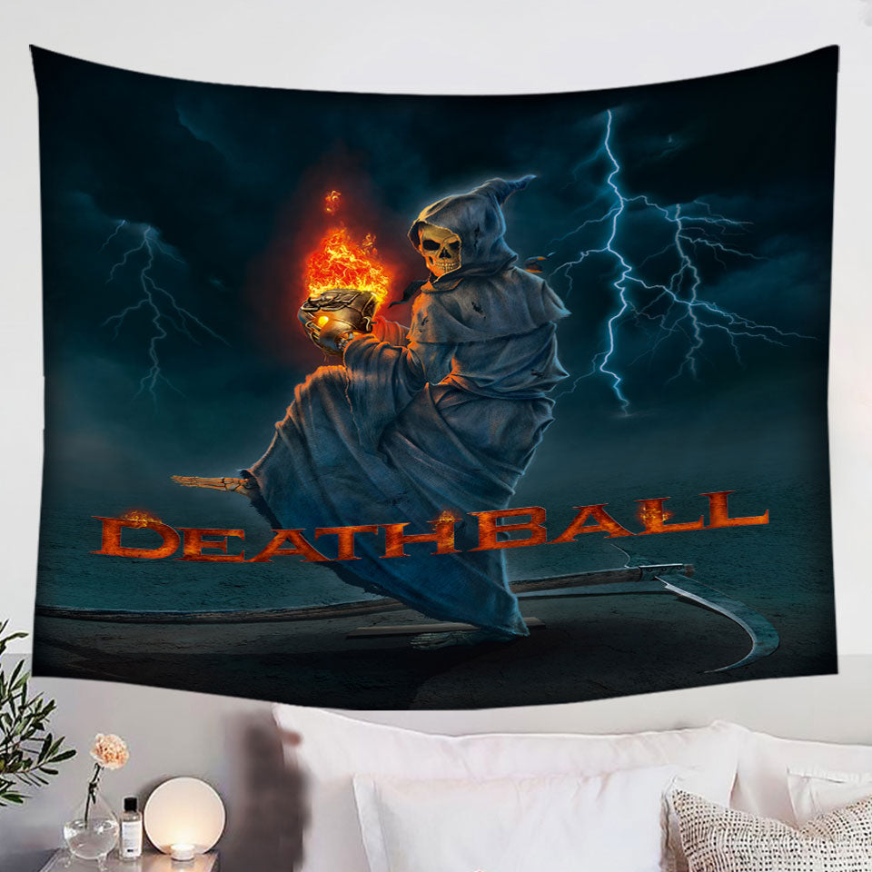 Cool-Dark-Art-Wall-Decor-Tapestry-Death-Ball-the-Angel-of-Death