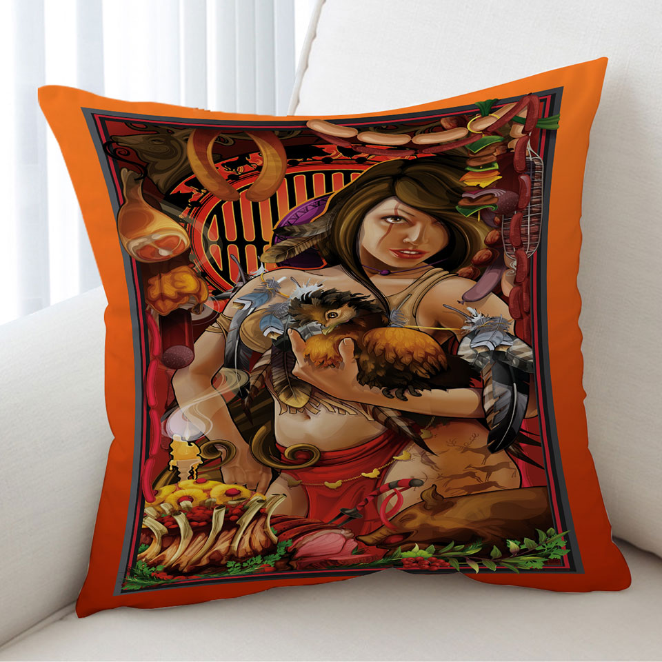 Cool Decorative Cushions Art Fine Girl the Goddess of Meat