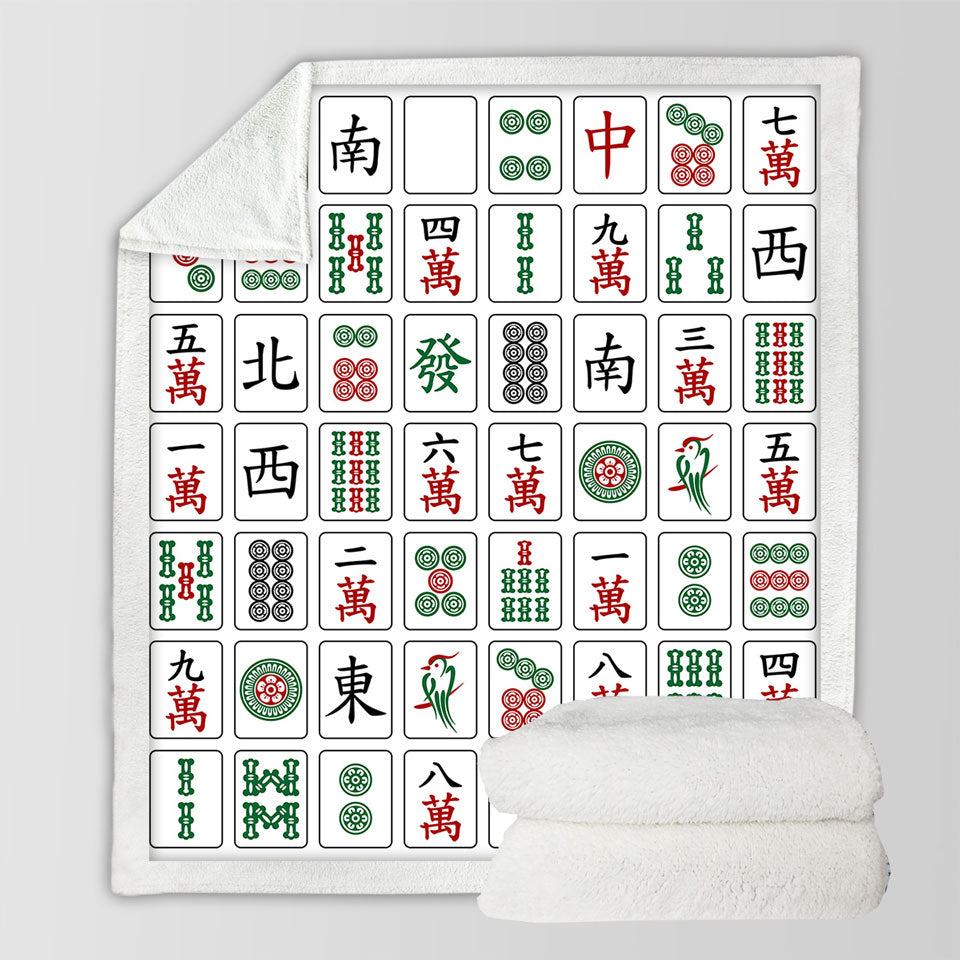 Cool Decorative Throws Chinese Mahjong Tiles