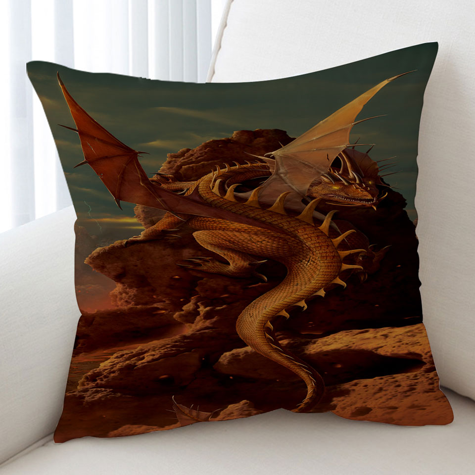Cool Dragon Art Earth and Fire Cushion Covers
