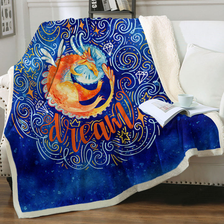 Cool Dreaming Oriental Dragon Couch Throws