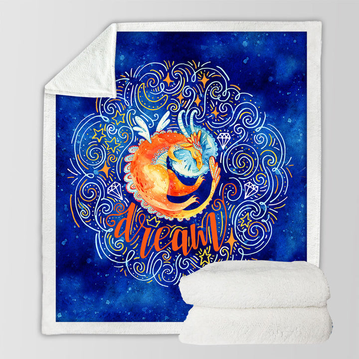 Cool Dreaming Oriental Dragon Sofa Blankets