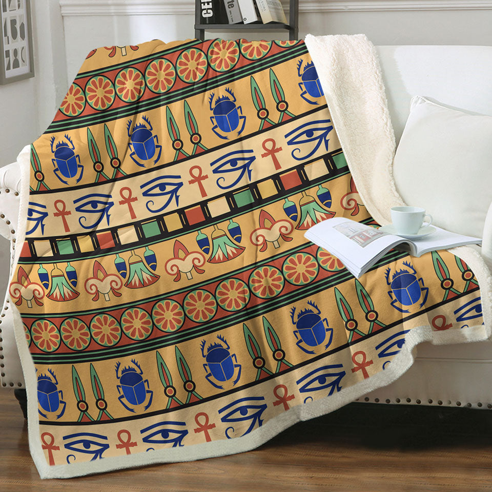 Cool Egyptian Symbols Throws
