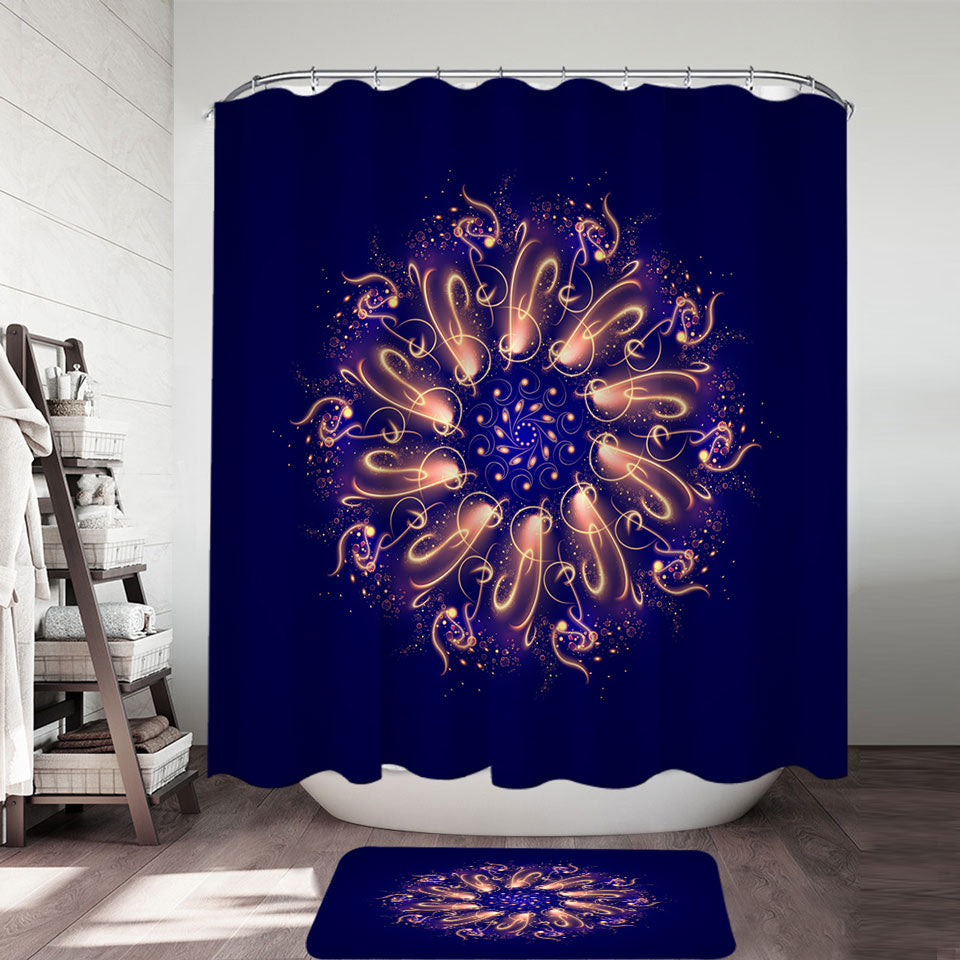 Cool Fabric Shower Curtains Sparks Circle