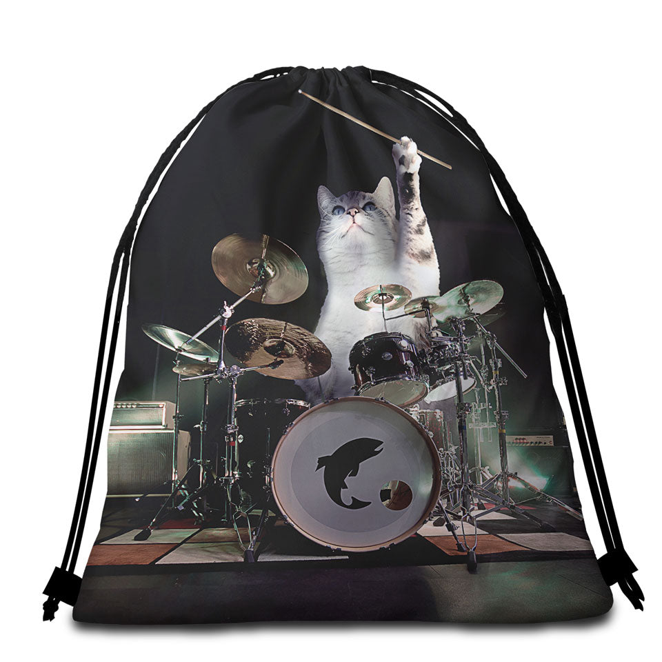 Summer Dreams Cute Packable Beach Towel Horses Art