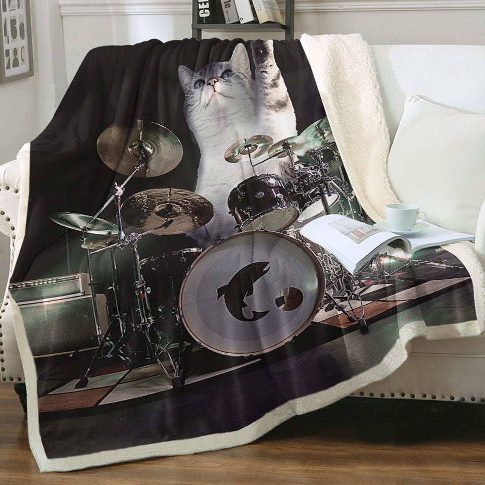 products/Cool-Fantasy-Animals-Drumming-Drummer-Cat-Kids-Throws
