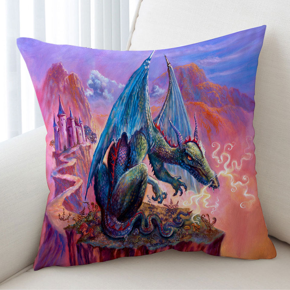 Cool Fantasy Art Angry Dragon Cushion