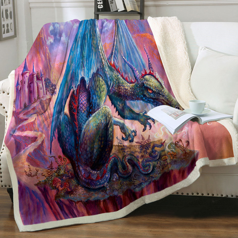 products/Cool-Fantasy-Art-Angry-Dragon-Throws