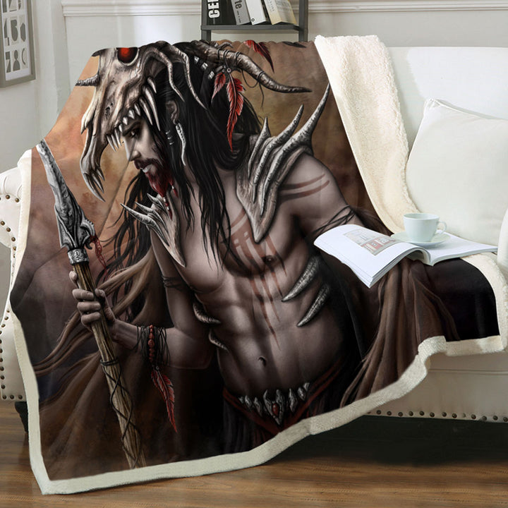 products/Cool-Fantasy-Art-Brave-Man-the-Hunter-Throws