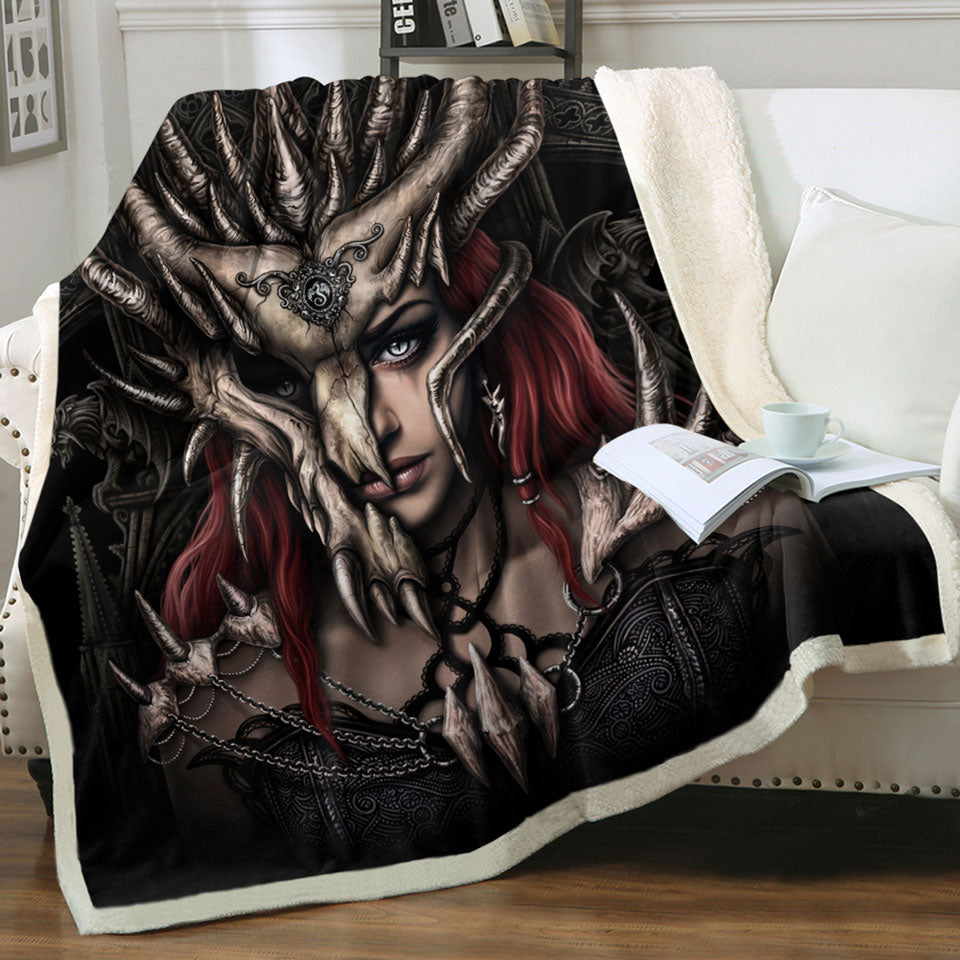 products/Cool-Fantasy-Art-Dragon-Mask-Throw-Blanket