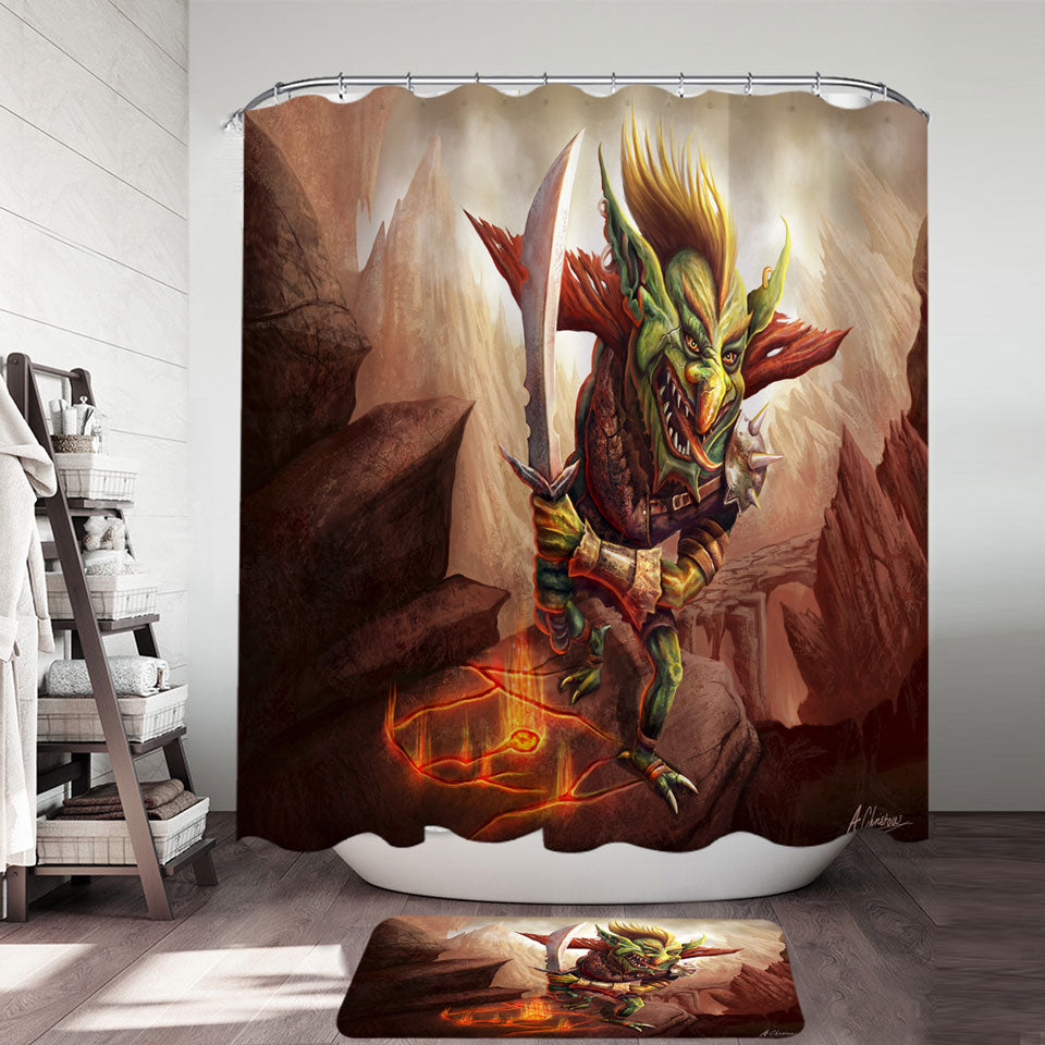 Cool Fantasy Art Goblin Shower Curtain