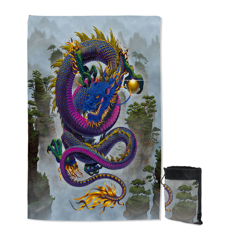 Cool Fantasy Art Good Fortune Chinese Dragon Beach Towels