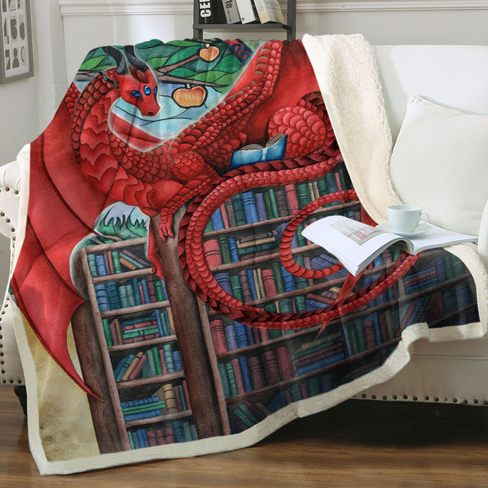 products/Cool-Fantasy-Art-Librarian-Red-Dragon-Throw-Blanket