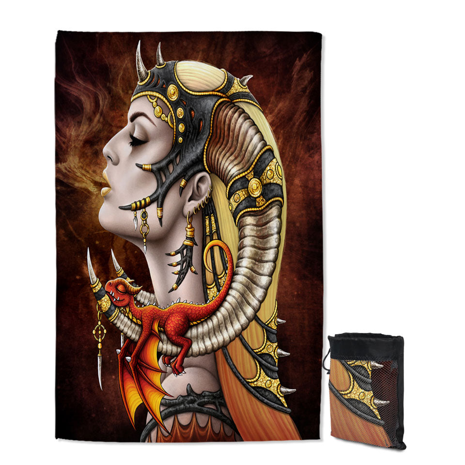 Cool Fantasy Art Mother of Dragons Beach Towels for Swimmers