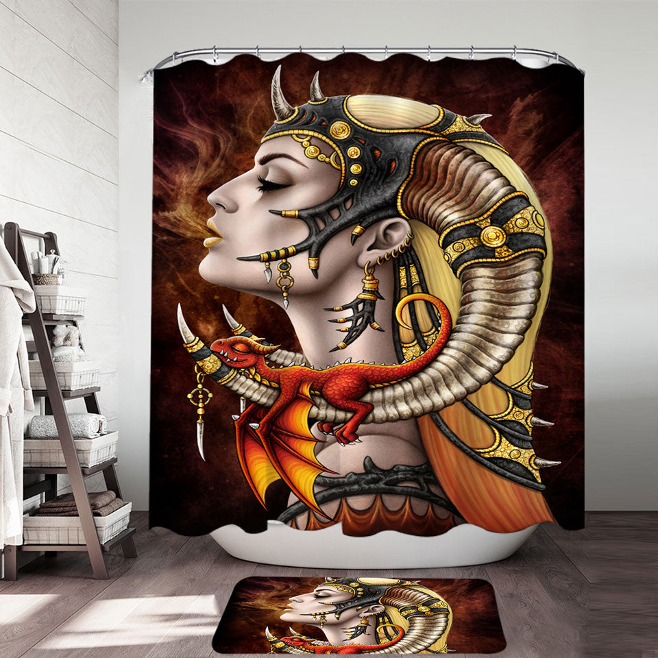Cool Fantasy Art Mother of Dragons Shower Curtains