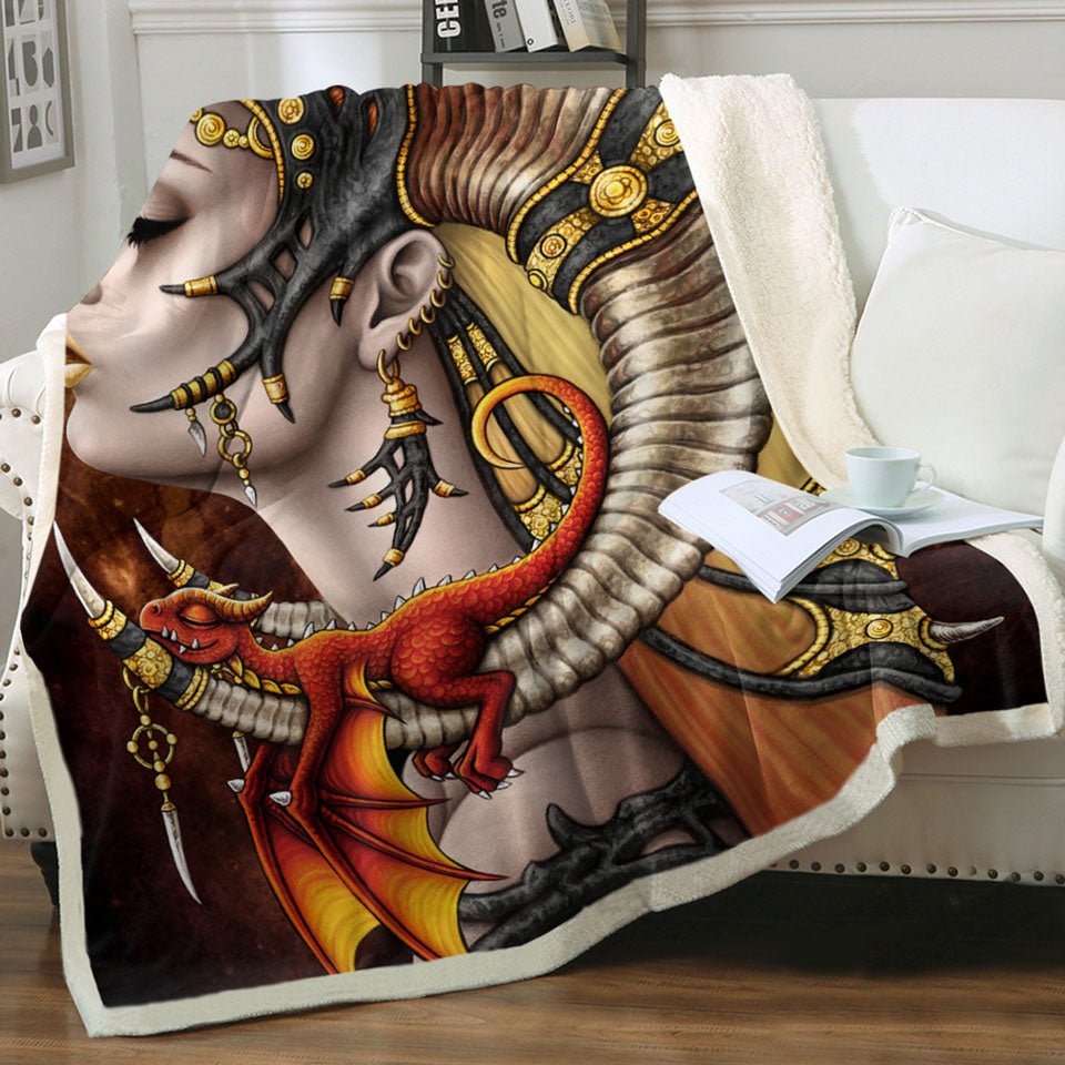 products/Cool-Fantasy-Art-Mother-of-Dragons-Throws