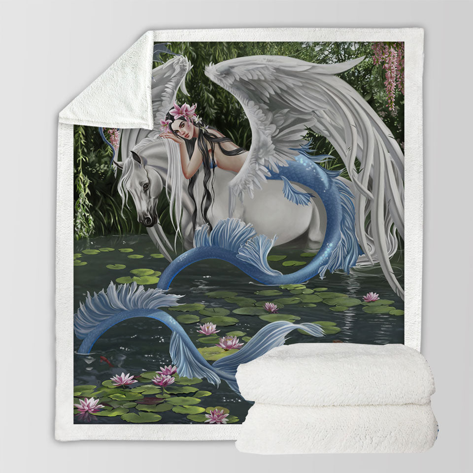 products/Cool-Fantasy-Art-Pegasus-Mermaid-and-Dragon-Sherpa-Blanket