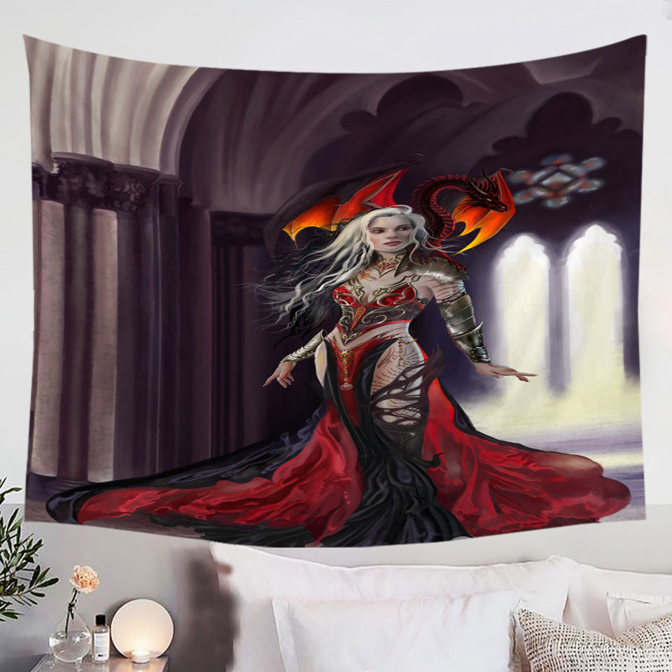 Cool-Fantasy-Art-the-Dragon-Queen-Tapestry