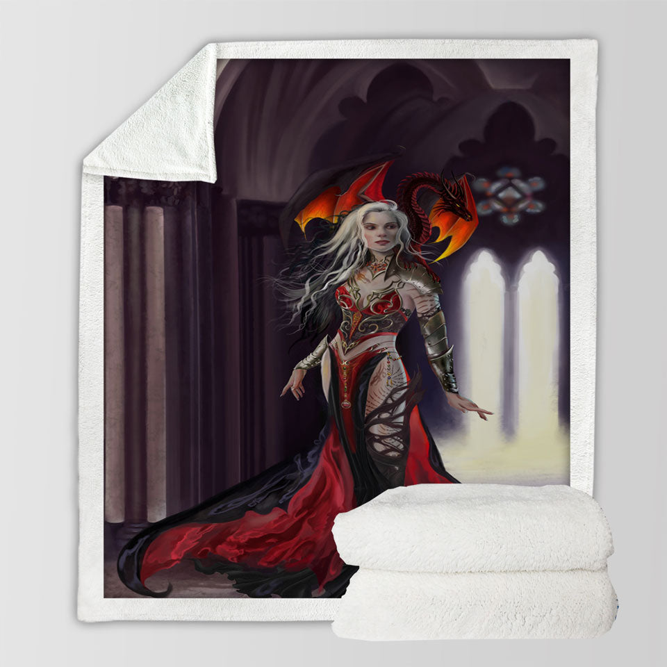 products/Cool-Fantasy-Art-the-Dragon-Queen-Throws