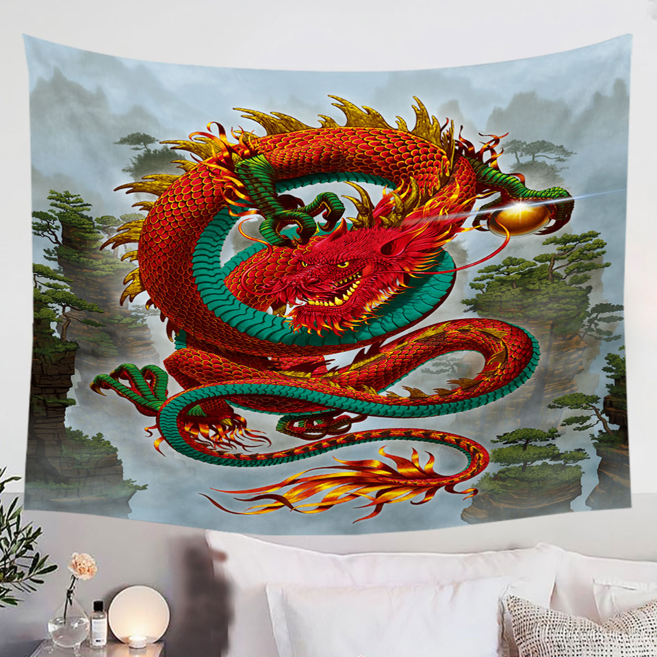 Cool-Fantasy-Good-Fortune-Red-Chinese-Dragon-Wall-Decor