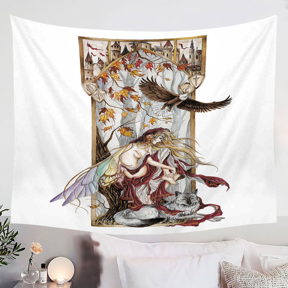 Cool-Fantasy-Tapestry-Art-Introspection-of-the-Autumn-Fairy